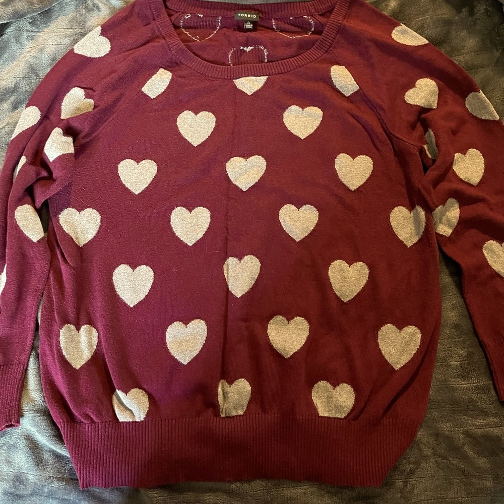 Torrid cute heart sweater